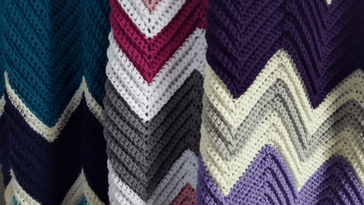 Three Chevron Crochet Blankets