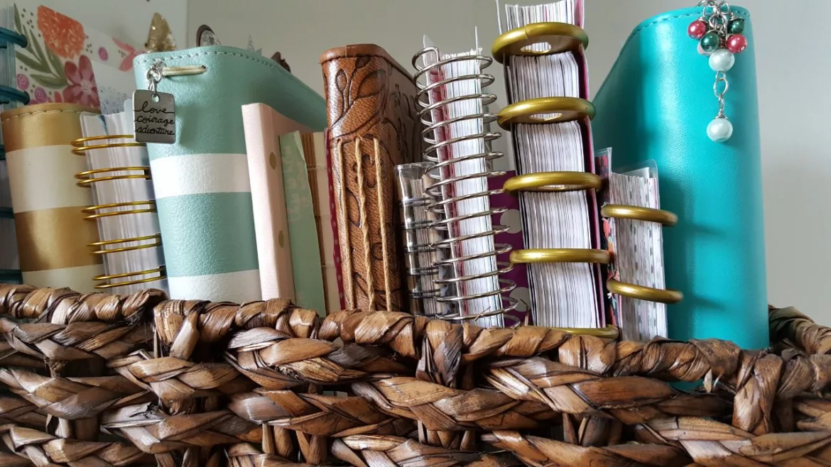 A group of planners sitting in a wicker basket